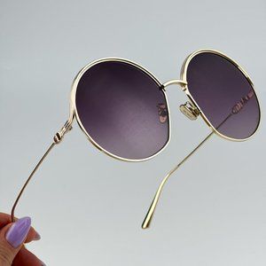 Dior EVERDIOR R1U B0D1 BRAND NEW Sunglasses Gold Gradient Bordeaux Unisex Metal